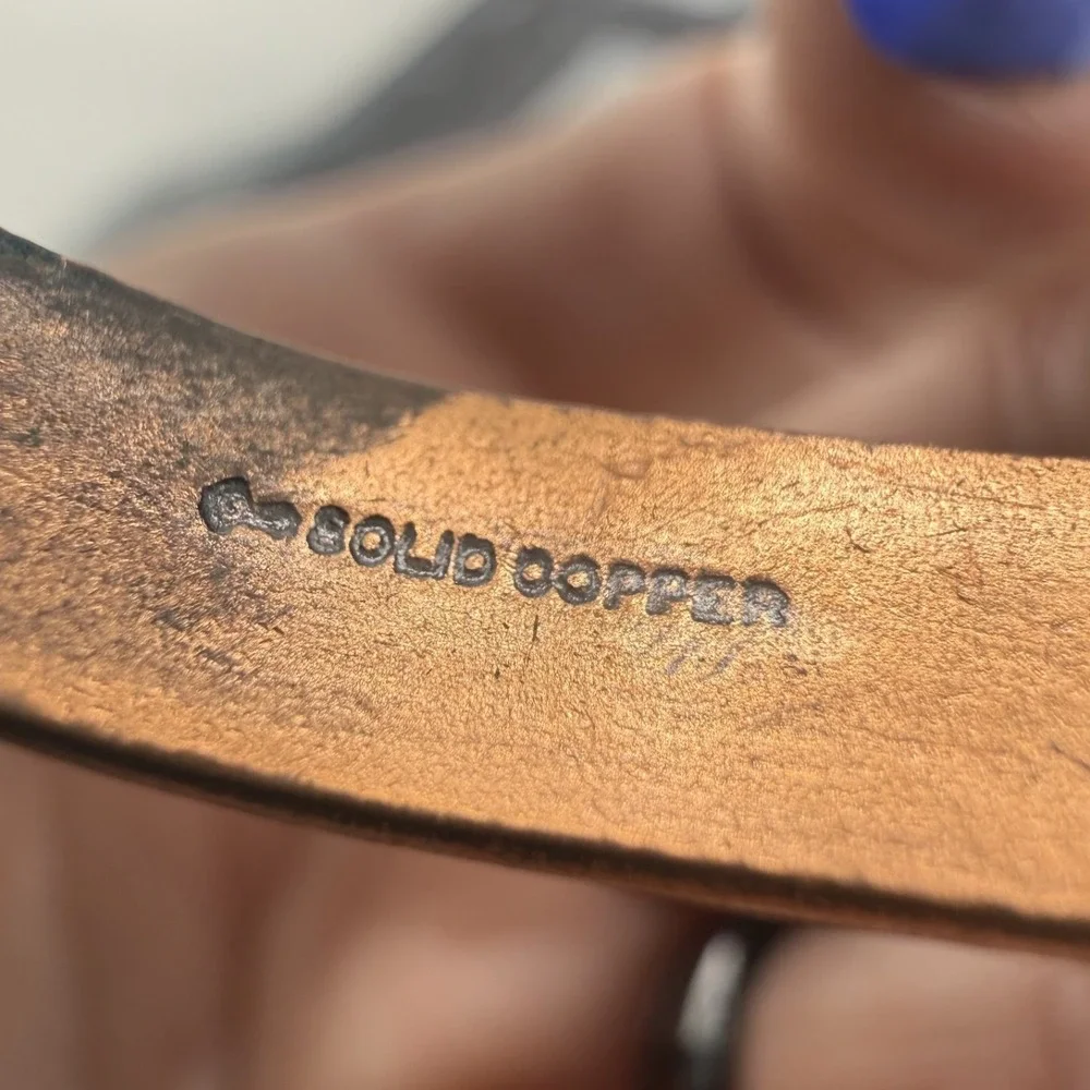Vintage Solid Copper Cuff Bracelet Arrow Southwestern‎ 6.5